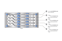 Набор Ridge split kit (offset) для расщепления гребня (изогнутый), OSSTEM Implant (Южная Корея)