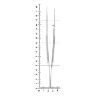 Микро-Пинцет Gomel хирургический 22-30*, прямой, 18см