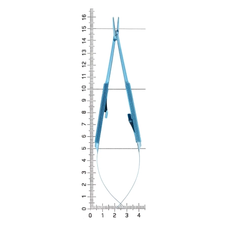 Иглодержатель микрохирургический изогнутый, 1,2 мм/160мм