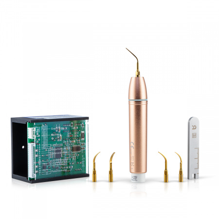 Скейлер Bool С6 GOLD с автоклавируемой алюминиевой ручкой и подсветкой