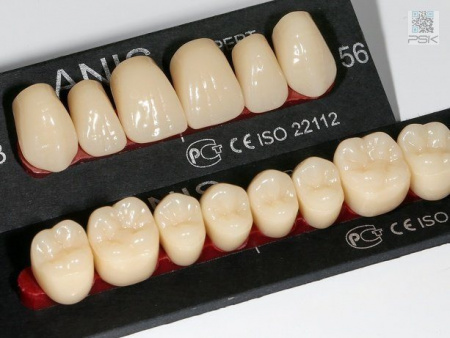 Четырехслойные фронтальные зубы Anis Expert  (на планке)