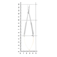 Ножницы хирургические Castroviejo-Gomel TC 19-28TC*, изогнуты , 14 см