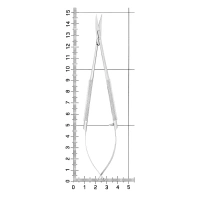 Ножницы хирургические изогнутые Castroviejo-Gomel 19-28*, 14см,