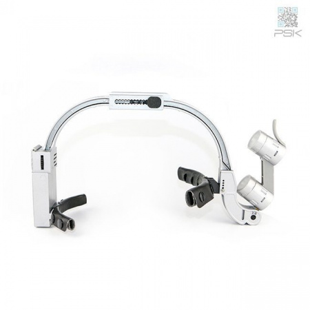 Бестеневой налобный осветитель MNG-12 в комплекте с бинокулярами с увеличением 2.5x-3.5x, 90000 люкс