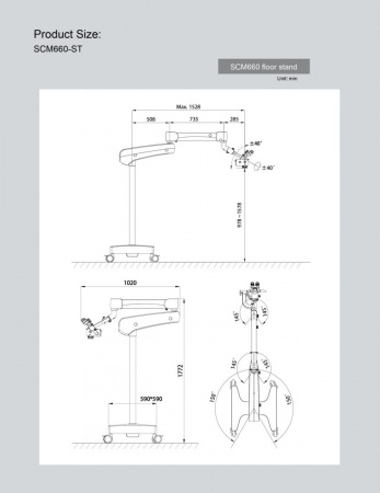 Микроскоп дентальный SCM800 UL с монитором и фотоаппаратом