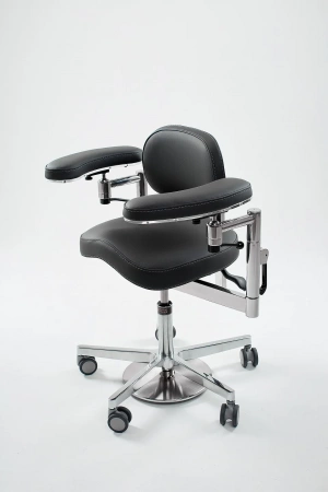 Стул микроскописта ПРЕСТИЖ ПЛЮС с полукруглыми локтями