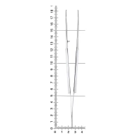 Пинцет микрохирургический   40-44*, прямой 18,0 см