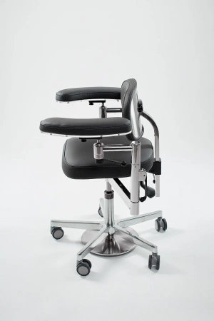 Стул микроскописта ПРЕСТИЖ ПЛЮС с полукруглыми локтями