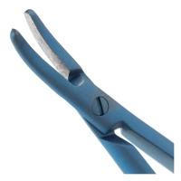 Иглодержатель микрохирургический изогнутый, 1,0мм/180мм